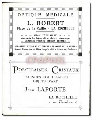 De Grote Klokken Torre en de Statuïet Duperré — Foto G. Mallet — La Rochelle — Achterkant