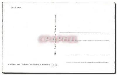 Kominy w Dolinie Strażyskiej — Tatras — editor: Rotogravura Drukarni Narodowej w Krakowie, n° 13 — Verso