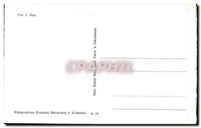 Tatras — Czarny Staw Gąsienicowy — Fot. J. Opp. — Série S. 19 — Verso