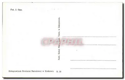 Tatras — Mních nad Morským Okiem — Fot. J. Opp. — N° 20 — Verso