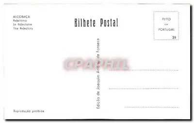 Alcobaça — Refeitório — Edição de Joaquim António de Fonseca — Verso