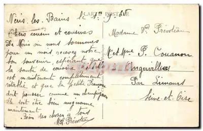 NÉRIS-LES-BAINS (Allier) — O Casino — editor Chéramont (Méniguyon) n°305 — Verso