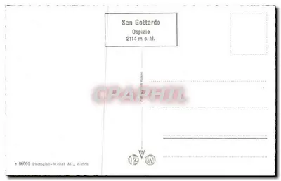 Ospizio San Gottardo — vista panorâmica — Photoglob-Wehrli AG, Zürich, n° 06061 — Verso