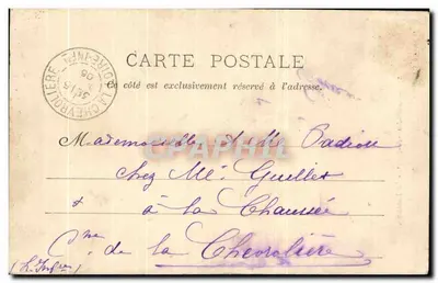 Bilhete postal antigo Saint Jean en Doigt La Fontaine — Verso