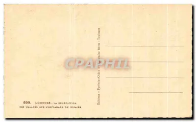 Lourdes - Benedyktura chorych na esplanadzie Rosary — Wydawca: Pyrénées-Océan, nr 899 — Rewers