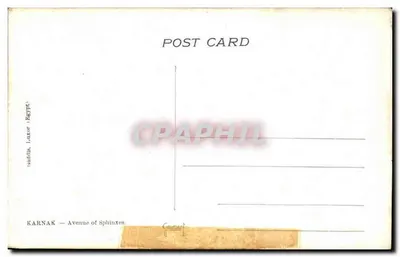 Karnak — Aleja Sfinksów — Wydawca nieznany — Rewers