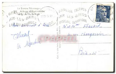 Lago do Bourget — Abadia de Hautecombe — Gimy — Verso