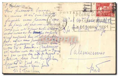 Vintage Postcard Les Basses Pyrenees Illustrees Lescar Interior of the Cathedral La Came — Back
