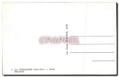 La Cerdagna (Pyr.-Or.) — Puente de Albi-Poux — editor APA — Reverso