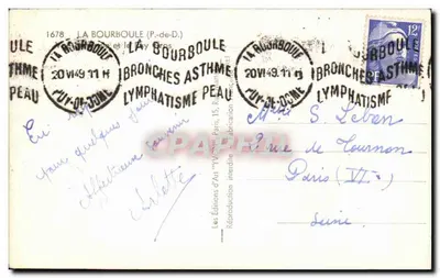 La Bourboule — widok panoramiczny — Rewers