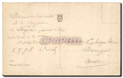 Rome - Ponte Nomentano — view of the bridge and fortified tower — publisher Censura Terni, no. 3574 — Back