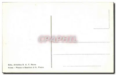 Piazza San Pietro — Bazylika Świętego Piotra — Ediz. Artistica S.A.T. Roma — Rewers