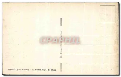 Biarritz (Costa Basca) — A Grande Praia — O Farol — Verso