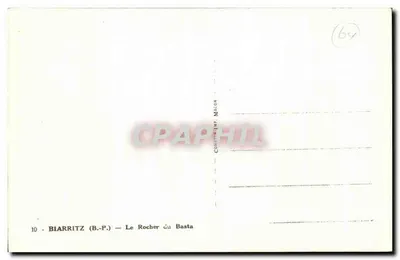 Biarritz — De Rocher du Basta — Uitgever Comité Imp. Maçon, n°10 — Achterkant