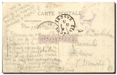 Tarjeta postal antigua No Sitios de Auvergne Clermont Ferrand Puy de Dome — Reverso
