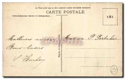Clermont-Ferrand — Plaza y Monumento a Blaise Pascal — Editor Ideal, n° 4080 — Reverso