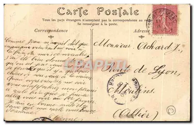 Clermont-Ferrand — Statua Wercingetoryka — ND Phot — Rewers