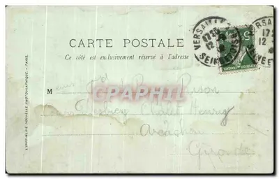 Château van Versailles — De Trap van Steele — L'Imprimerie Nouvelle Photographique, Parijs — Achterkant