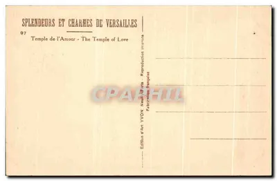 Tempio dell'Amore — Versailles — Edizione d'Arte YVON — Verso