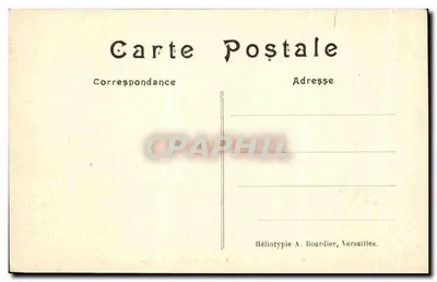 Park Versaillejski — Basen Apollon — Héliotypie A. Bourdier — Rewers