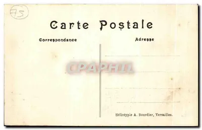 Carroza utilizada para las recepciones de los soberanos extranjeros — Museo de Automóviles, Versalles — Heliotipia A. Bourdier — Reverso
