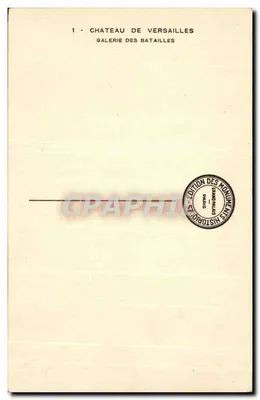 Castelo de Versalhes — Galeria das Batalhas — Édition des Monuments Historiques, Paris — Verso