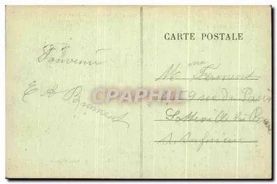 N.-D. de Lorette — A Basílica (lado sudeste) e a estátua do Geral Maistre — Edit. Clement — Verso