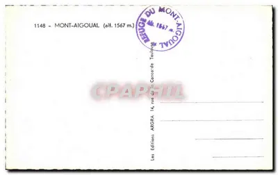 Mont-Aigoual — widok panoramiczny szczytu z wieżą i wieżą obserwacyjną — ARGRA — Rewers