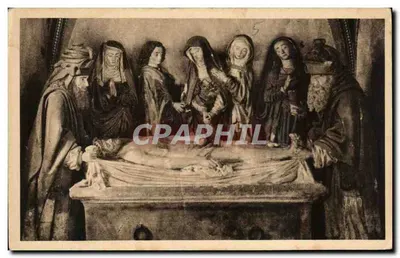 Salers (Cantal) — Interior da Igreja — Mise au Tombeau — Edições de Arte Y. Cattin, Paris