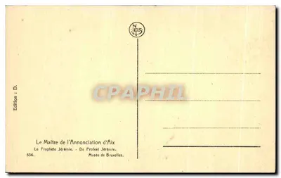 O Mestre da Anunciação de Aix — O Profeta Jeremias — Museu de Bruxelas — Edição D, n° 536 — Verso