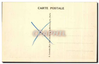 Versailles — Zamek i Orangeria — wydawca A. Leconte, 38, rue Ste-Croix-de-la-Bretonnière, Paryż — Rewers