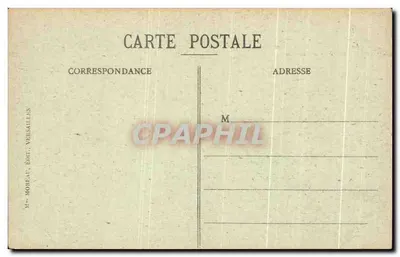 Versajles — Park Grand Trianon, Pałac Francuski — Wydawca Moreau, Versajles — Rewers