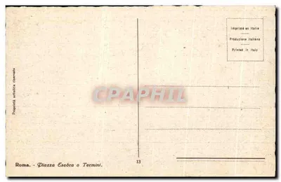 Piazza Esedra ou Termini — Roma — Imprensa italiana — Verso
