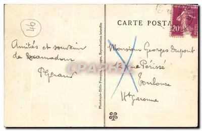 Kopiec PADIRAC (Lot) — Naturalny przeszkód w górnym jeziorze i ekscentryczne stalagmity — Phototypie-Hédio François, n°19 — Rewers