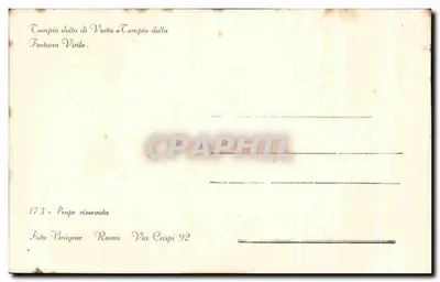 Tempio di Vesta e Tempio della Fortuna Virile — Rzym — Foto Brügner, n° 173 — Rewers