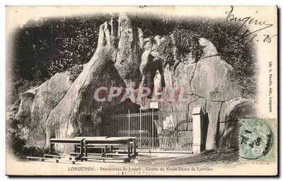 Longuyon - Pensionnat Saint-Joseph - Grotte de Notre-Dame de Lourdes - Lib. A. Neudho, édit. Longuyon