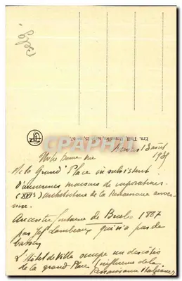 Anvers - Antwerpen — Wielka Plac, Brabo i Katedra — wydawca N.415 — Rewers