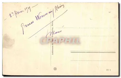 Worms a Rh. — Hospital (Krankenhaus) — Lehlermann & Jäger, Mainz, n° IX 4 — Verso
