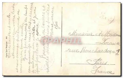 Stara pocztówka Anvers Monument E Allewaert — Rewers