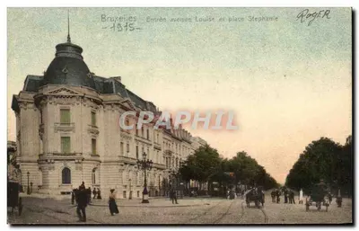Bruxelas - Entrada da avenida Louise e praça Stephanie - Roger