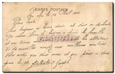 Statue of Nike — Olympic Grace — publisher P. No. 521 — Back