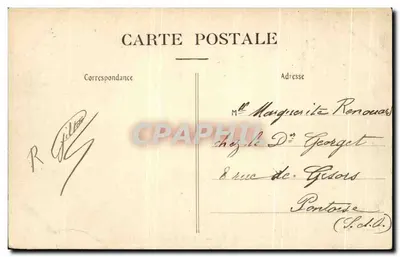Montgeroult — O Castelo, Fachaça Principal — Fantasia, A. Seyes, imp. editor, Cliché Godefroy — Verso