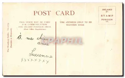 Katedra Llandaff — widok wewnętrzny — seria Woodbury nr 479 — Rewers