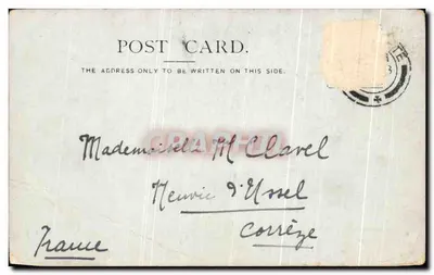 Bilhete postal antigo Eastgate e Relógio da Jubileu em Chester — Verso