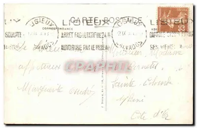 LISIEUX - Katedra i Plac Thiers — wydawca nieznany, nr serii 44 — Rewers
