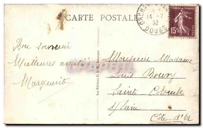 Fonte do Dessoubre — Sítios pitorescos da França Oriental — 557 — CONSOLATION — Verso