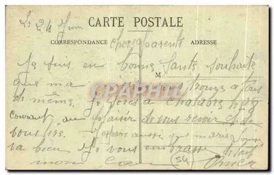 Lunéville — Kanał Vezouze — Quarré, nr 449, Paryż — Rewers