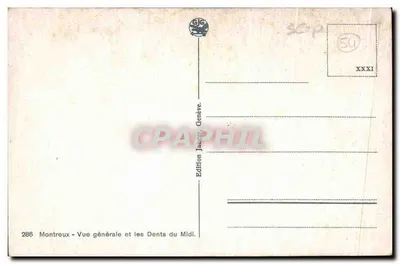 मॉन्ट्रियू — सामान्य दृश्य और मिडी के दांत — एडिशन जेकर्ट, जिनेवा, नंबर 286 — पीछे