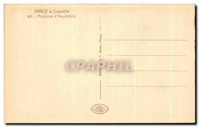 NANCY. Fontaine d'Amphitrite — wydawca V. Rade, nr 60 — Rewers