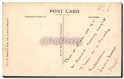 Bilhete postal antigo Villa Marina Douglas — Verso